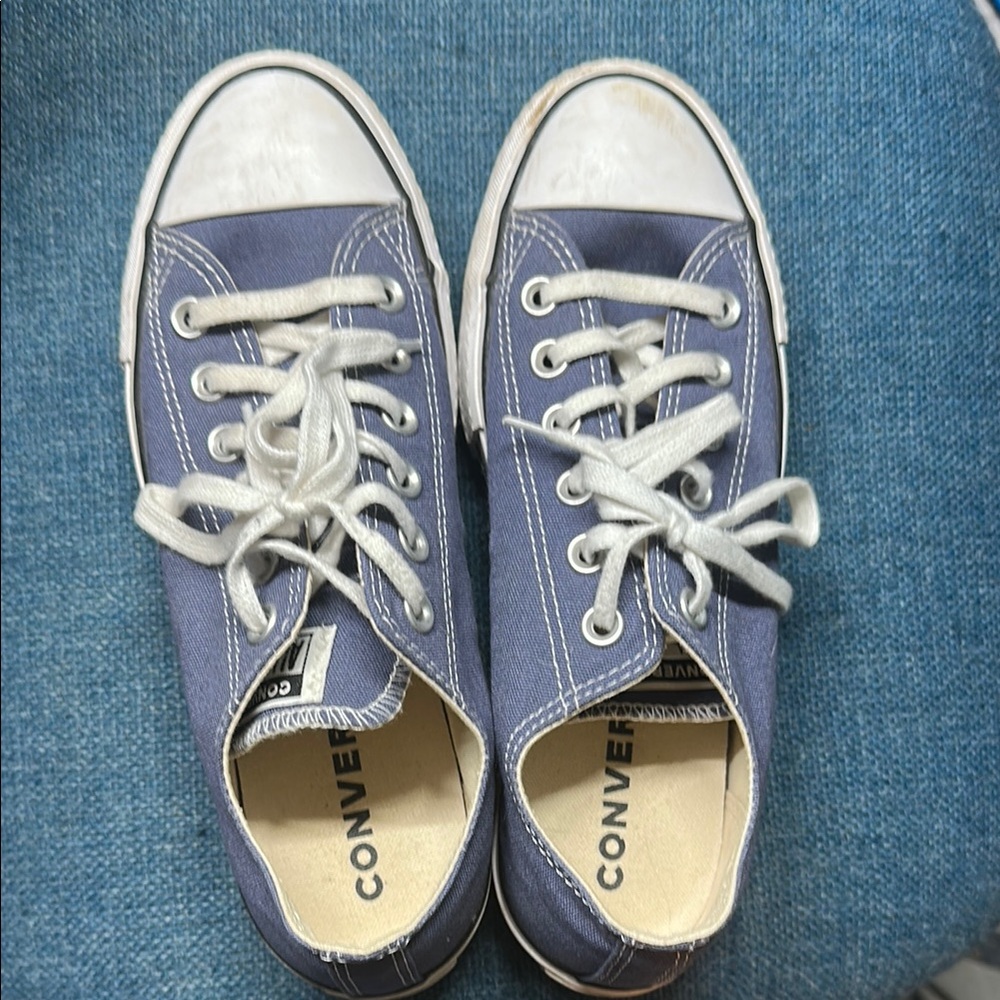 Converse Blue and White Chuck Taylor Low-Top Sneakers